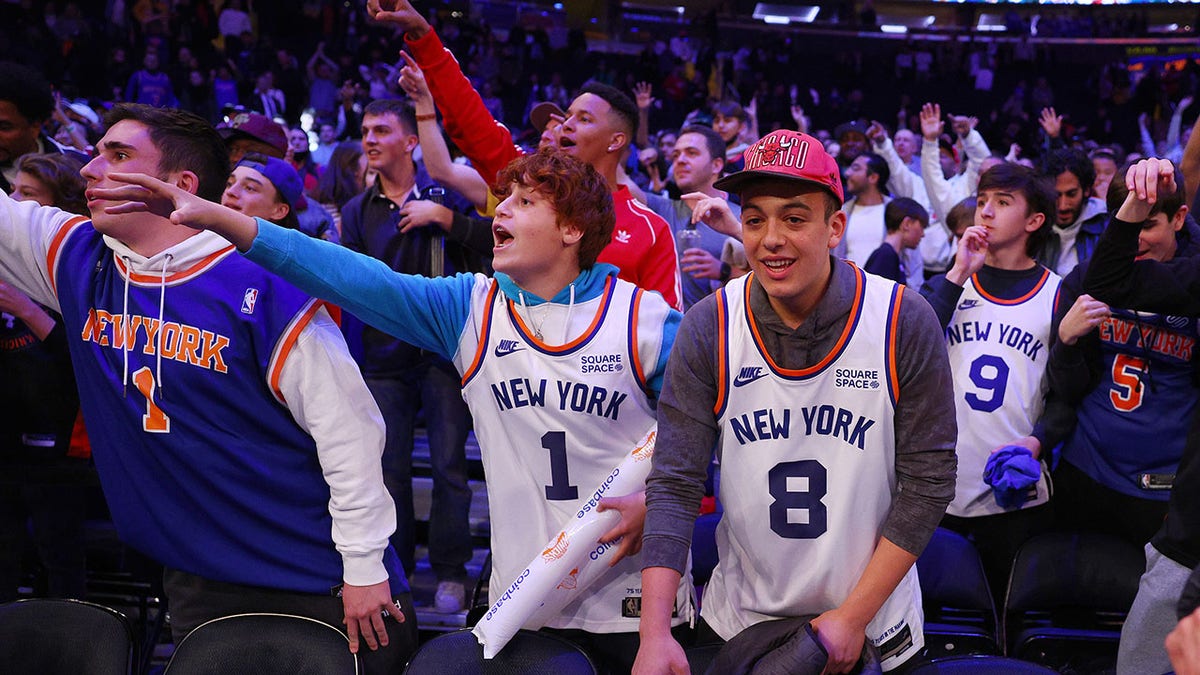Fans of the New York Knicks during a 2021 game