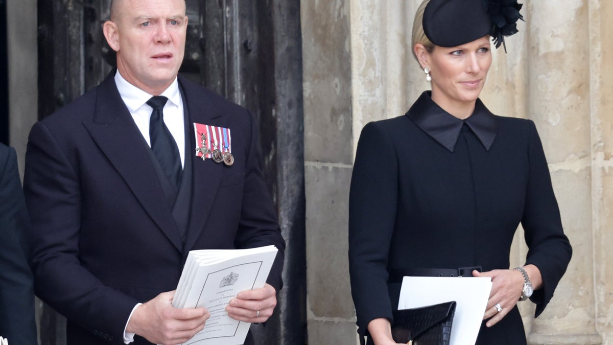 Zara Tindall and Mike Tindall Queen Elizabeth funeral