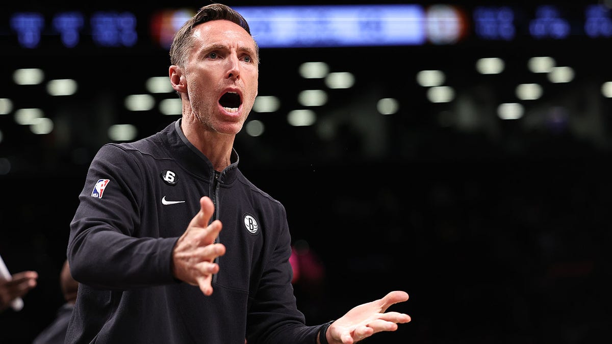 Nets head coach Steve Nash against the Pacers