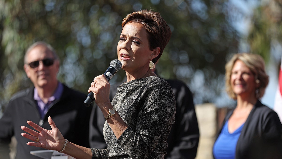 Republican Kari Lake speaking at an event