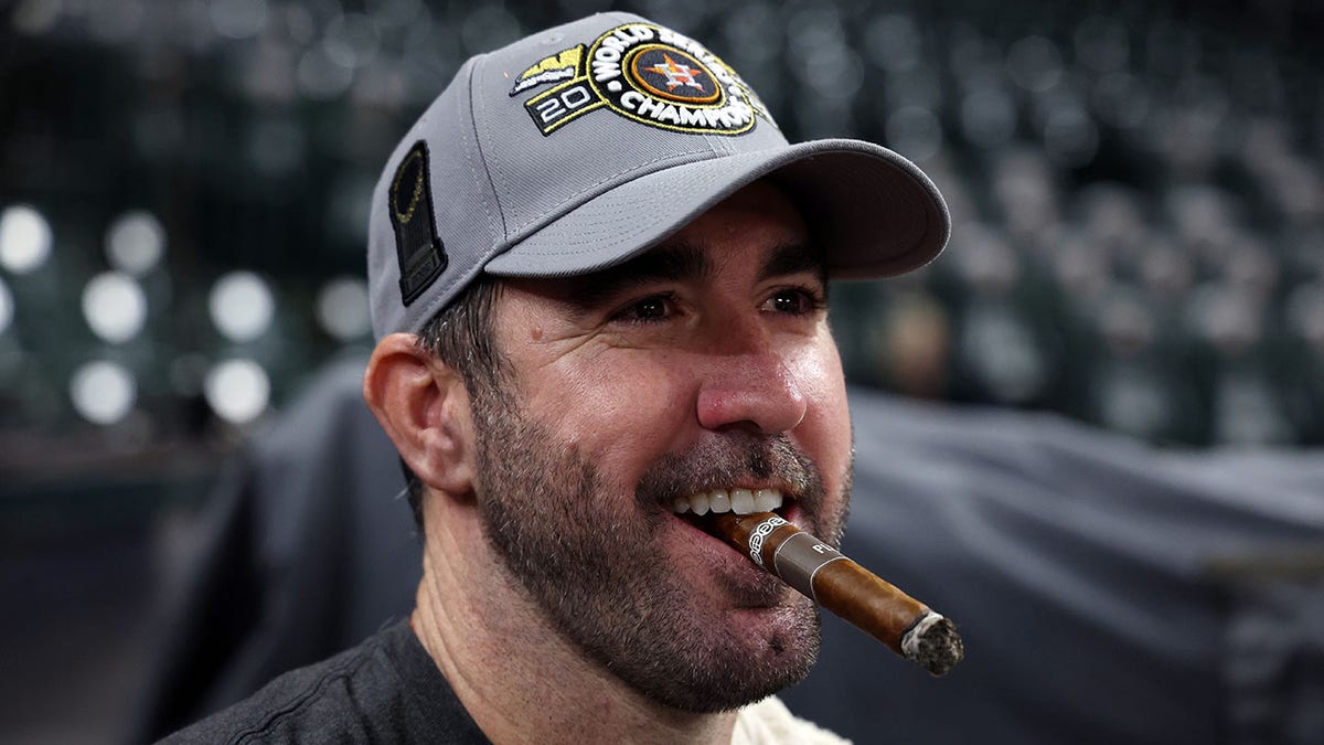 Justin Verlander after winning the World Series