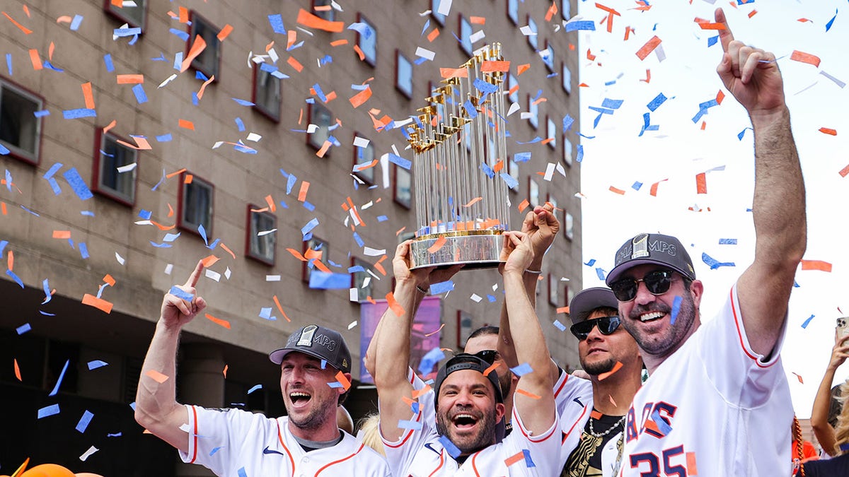 The Astros celebrate at their World Series parade