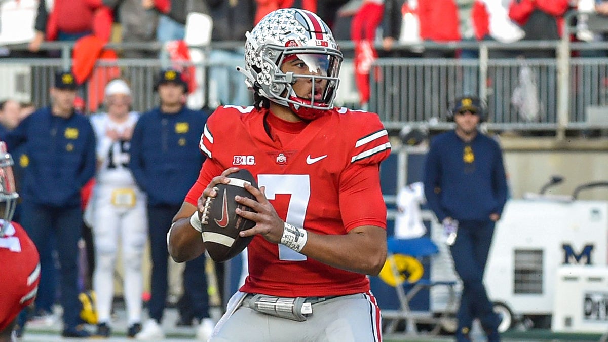 C.J. Stroud plays against the Michigan Wolverines