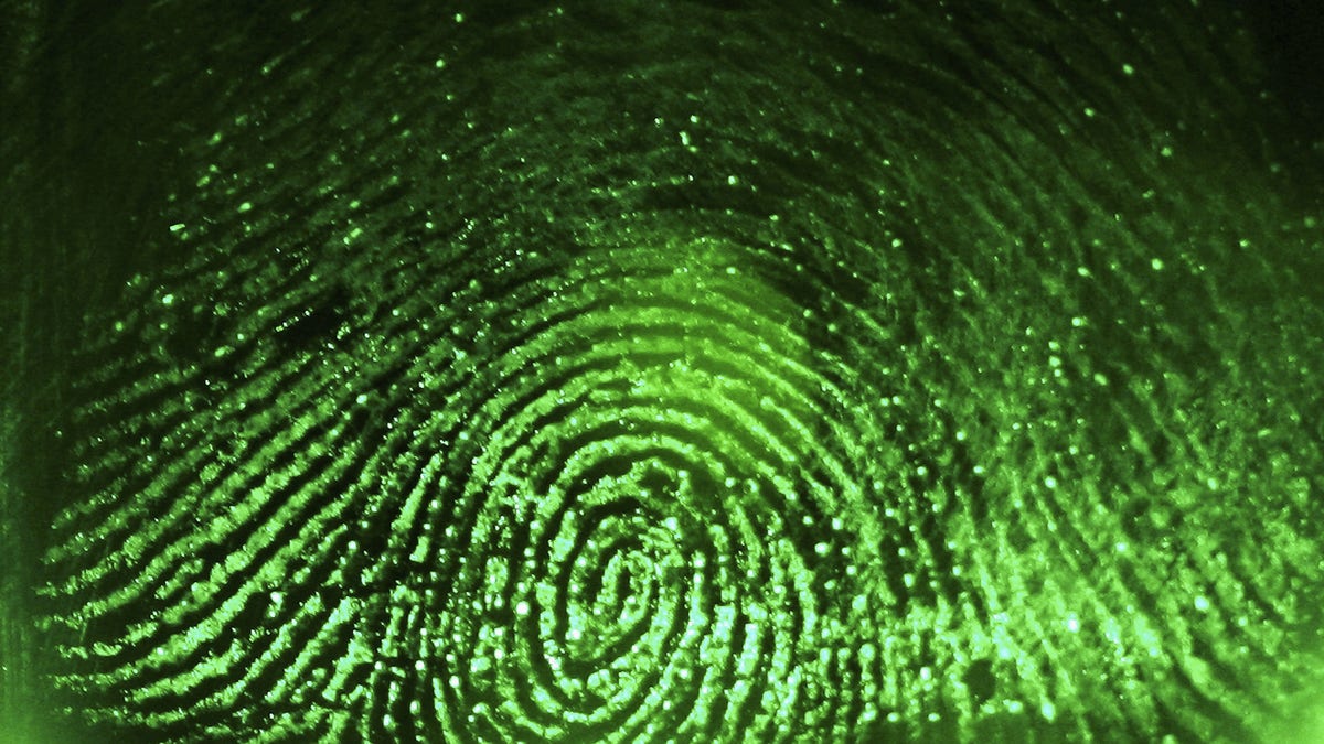 Biometric fingerprint is taken