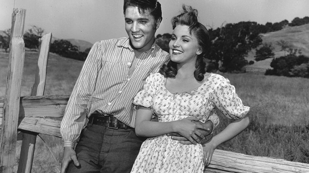 Elvis on the set of "Love Me Tender"