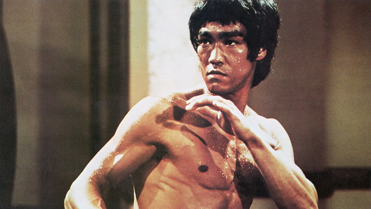 Bruce Lee in a karate stance