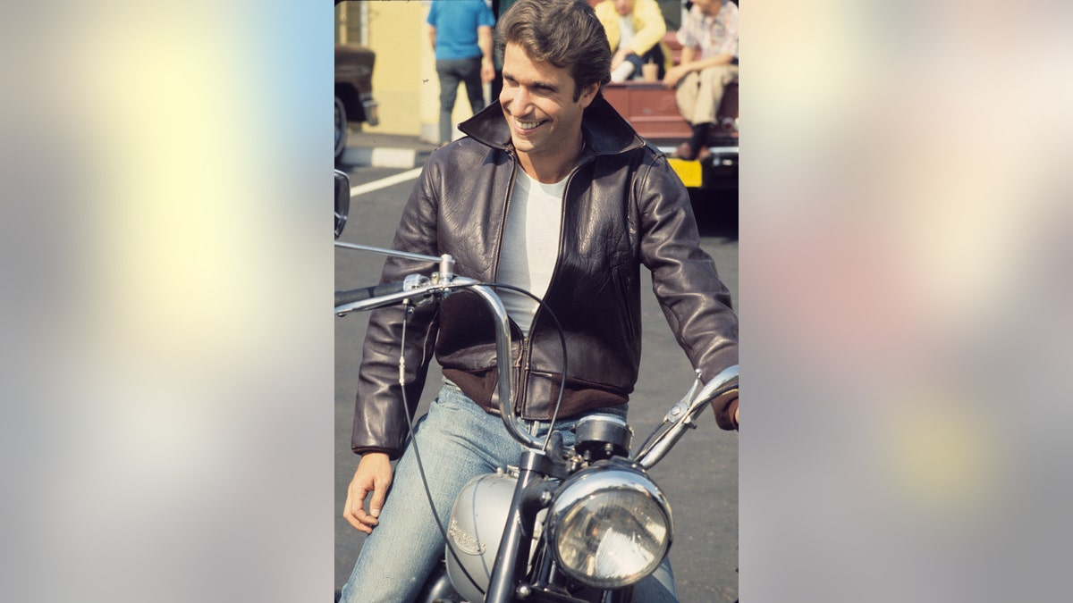 Henry Winkler in character as Fonzie on Happy Days