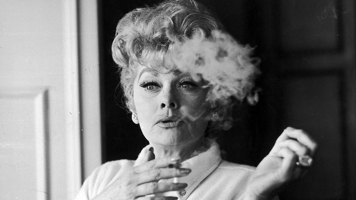 Lucille Ball smoking