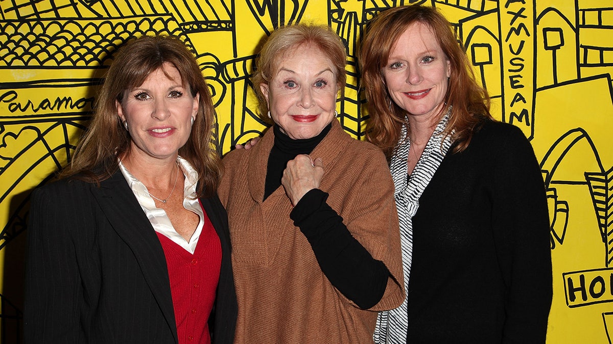 Michael Learned with her TV children from 'The Waltons'