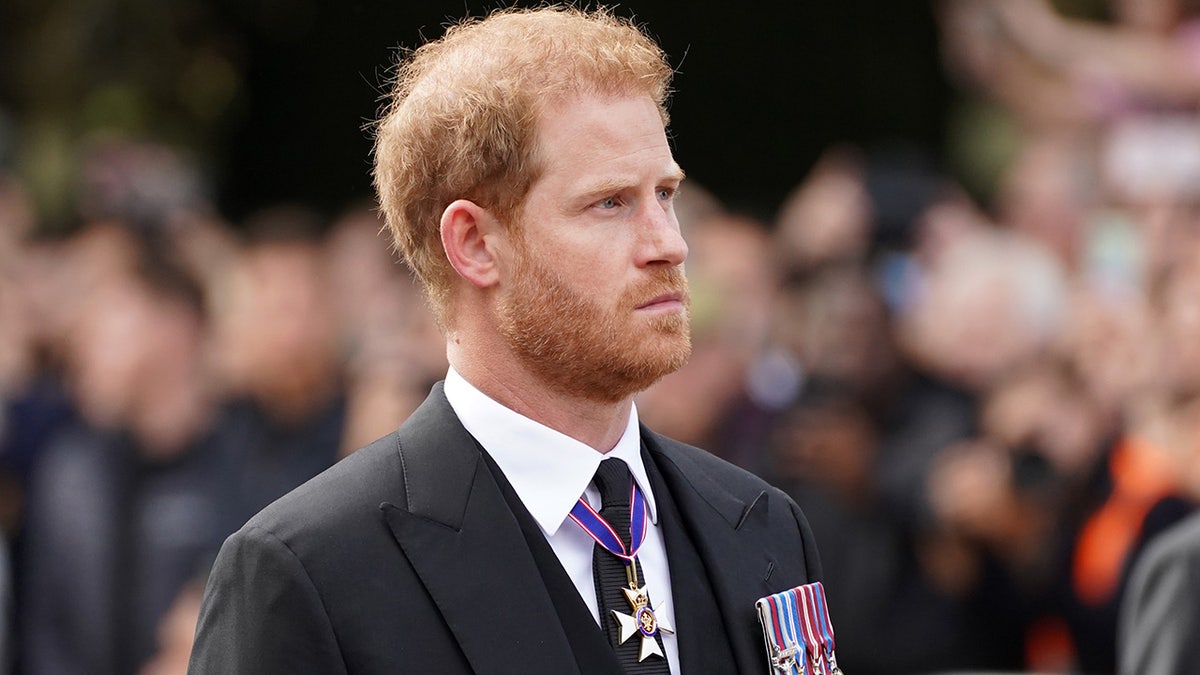 Prince Harry at Queen Elizabeth's funeral