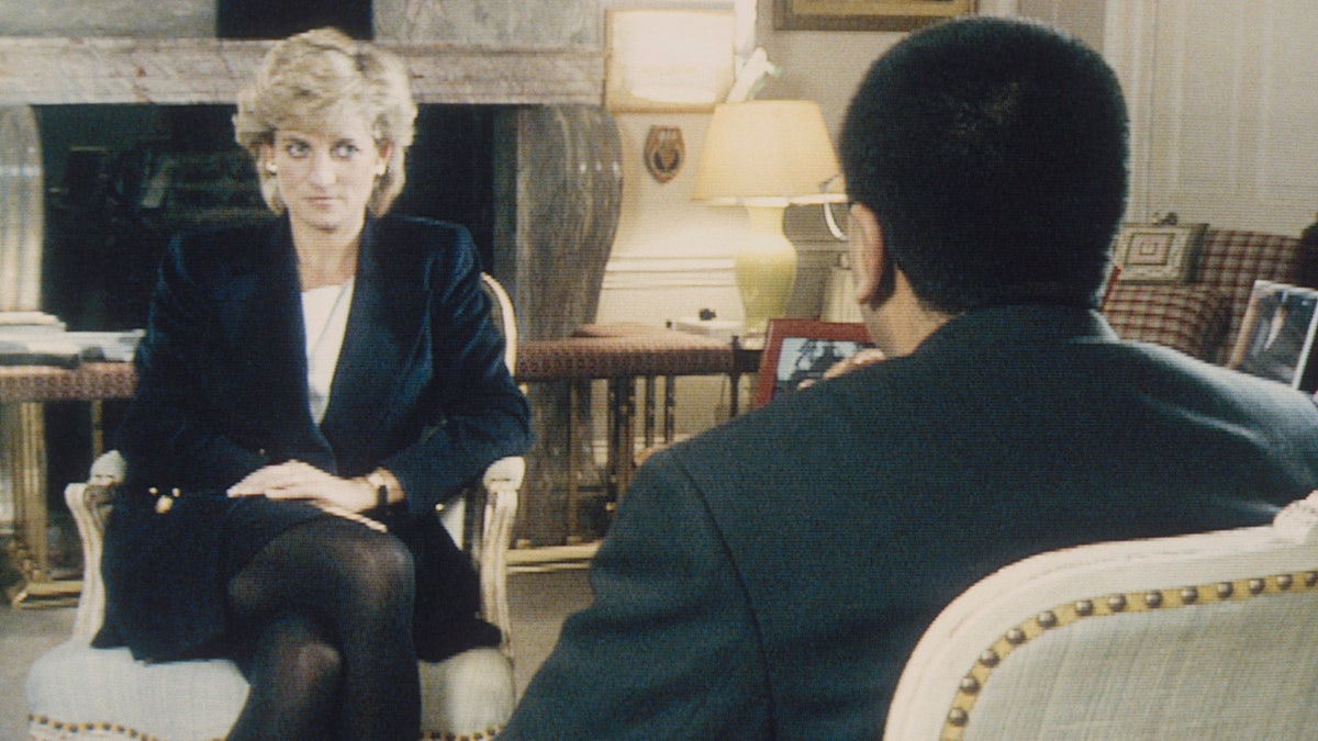 Princess Diana speaking with Martin Bashir