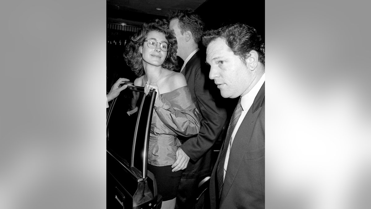 Sean Young and Harvey Weinstein attend a movie premiere
