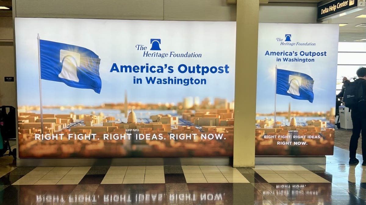 New Heritage Foundation ad at Reagan National Airport