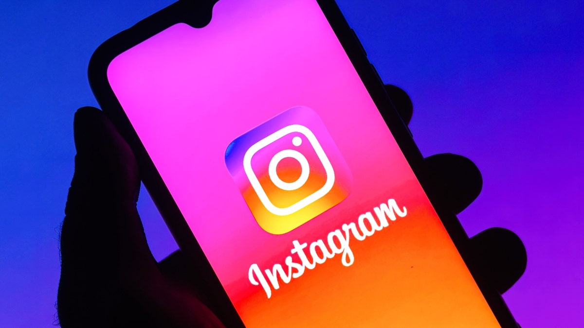 The Instagram logo on cellphone