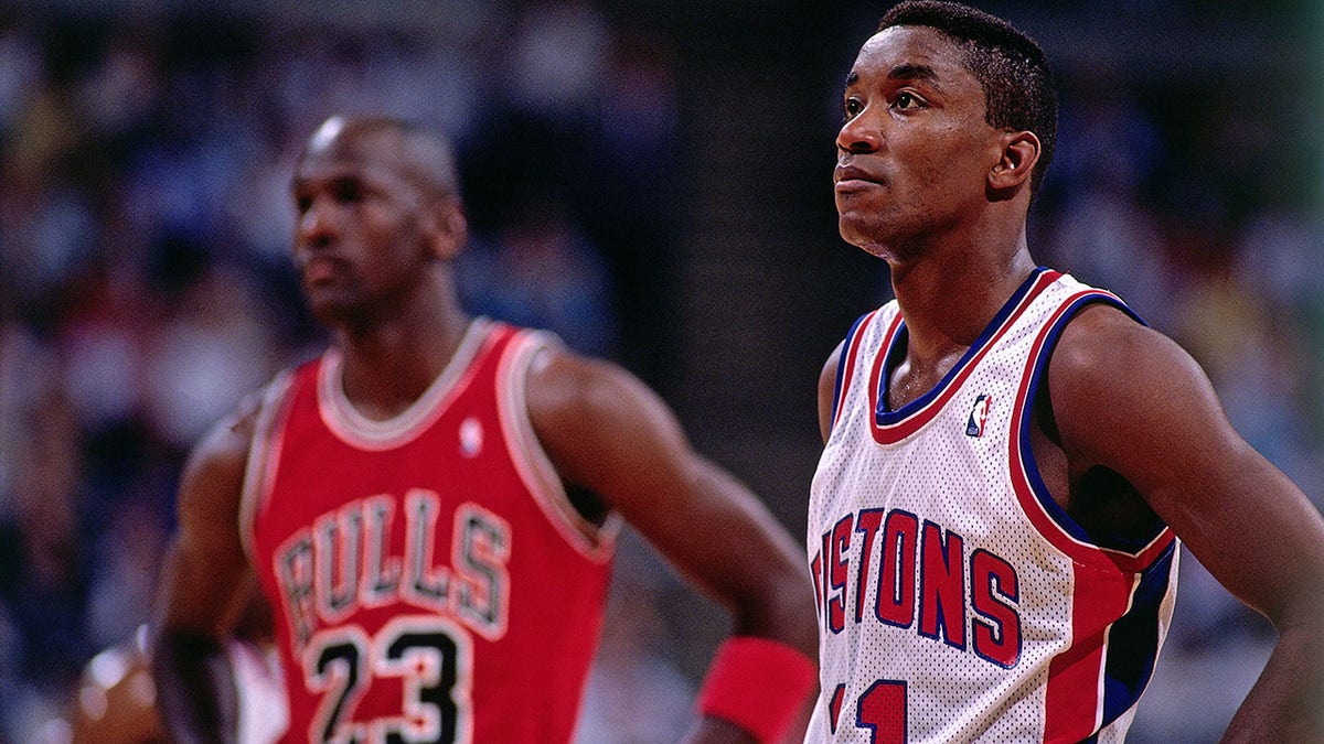 Isiah Thomas and Michael Jordan