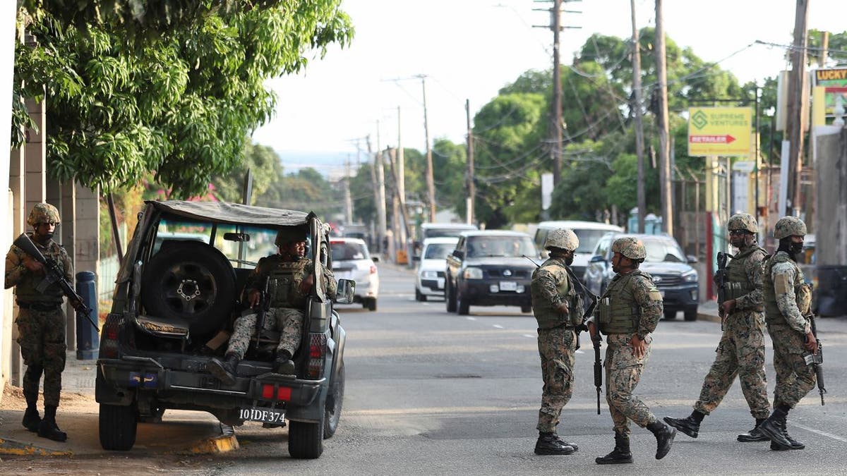 Jamaican military patrols Kingston