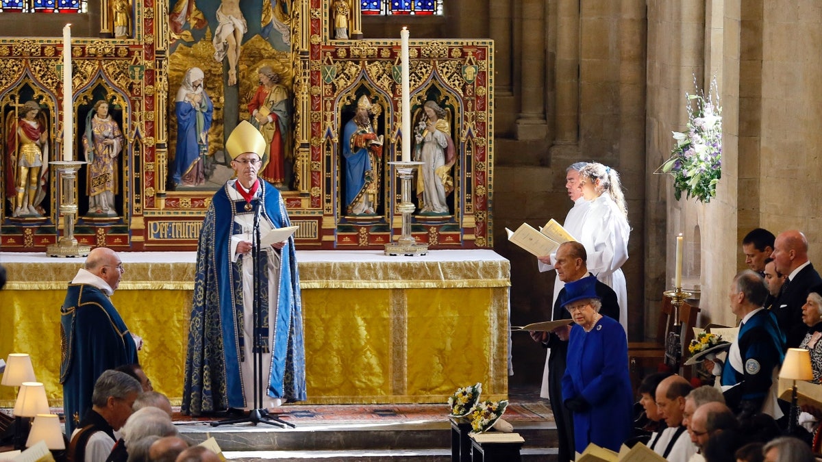 Bishop John Inge during Maundy service