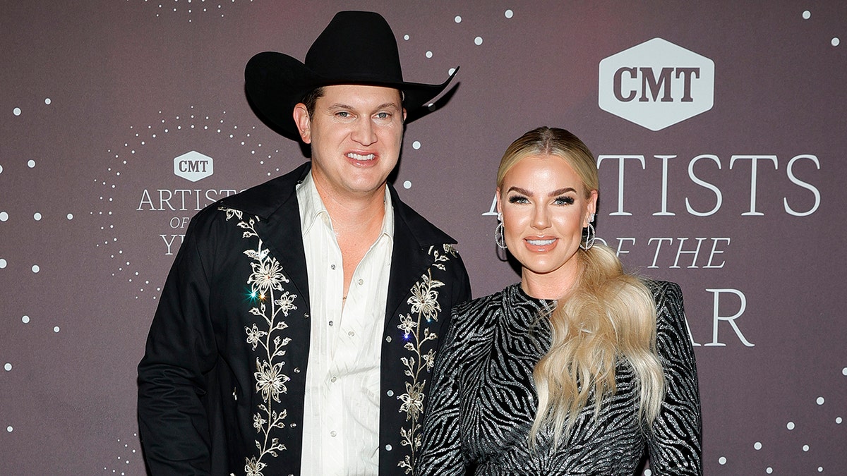 Jon Pardi and wife at CMA Artists of the year