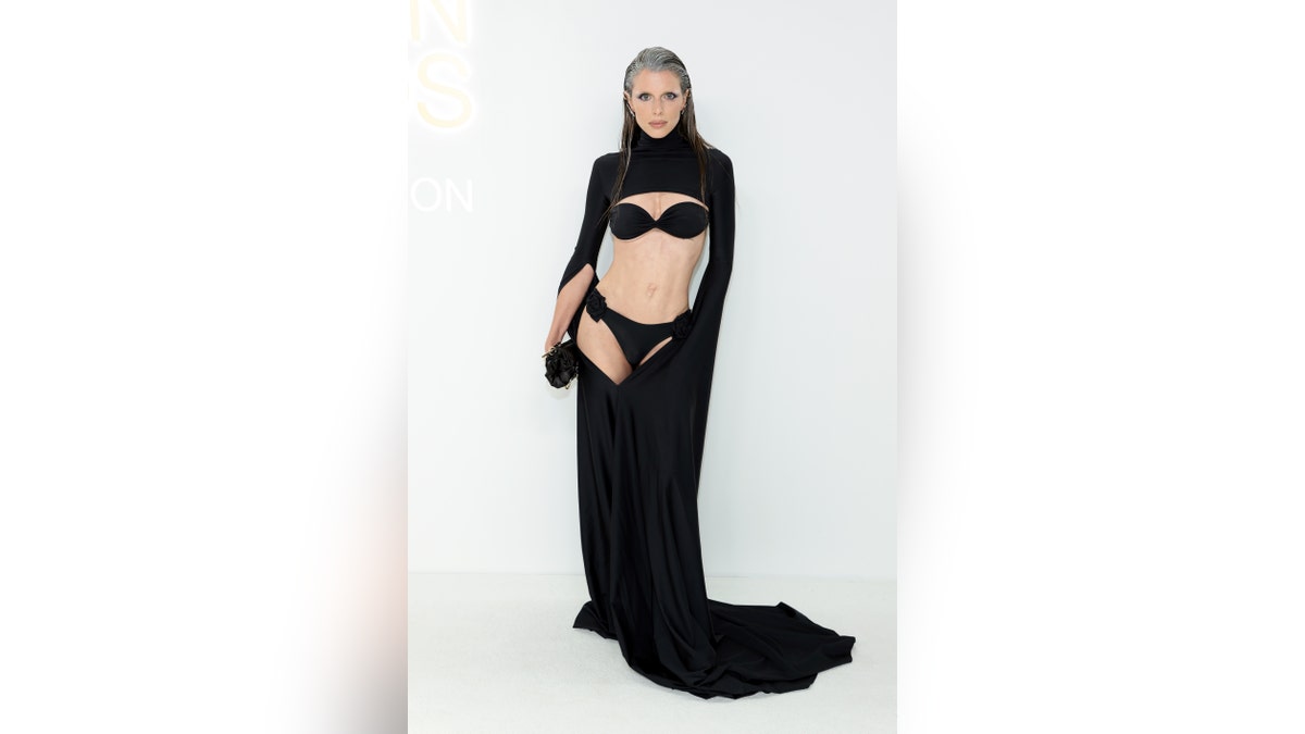 Julia Fox wears unique black cutout dress with bra at CFDA Awards