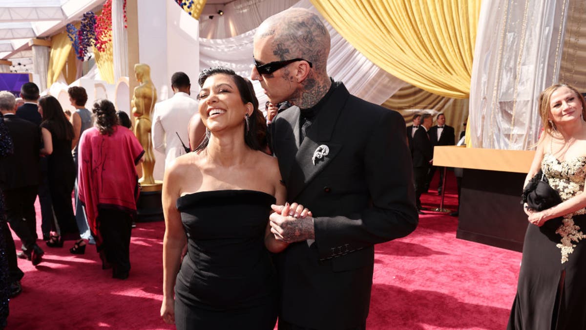 Kourtney Kardashian and Travis Barker at the Oscars