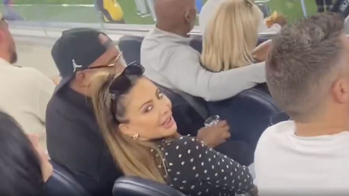 Larsa Pippen at the Chargers game
