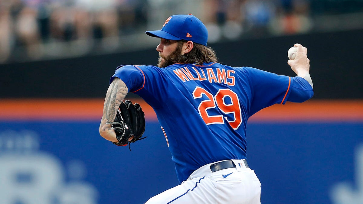 Trevor Williams pitches at Citi Field in New York