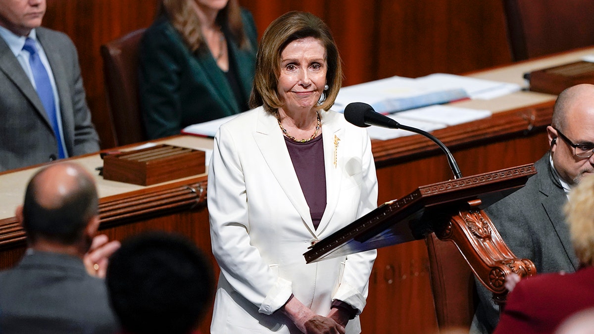 House Speaker Nancy Pelosi delivers speech announcing she will not run for leadership re-election