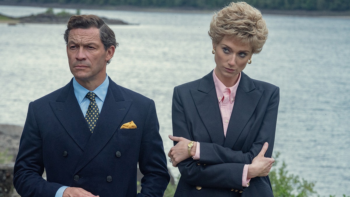 Dominic West and Elizabeth Debicki as Prince Charles and Princess Diana in The Crown