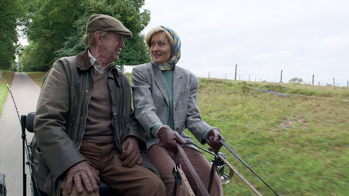 In a scene in episode two of The Crown, Philip (played by Game of Throne's Jonathan Pryce) teaches carriage-riding to Knatchbull (Natascha McElhone).