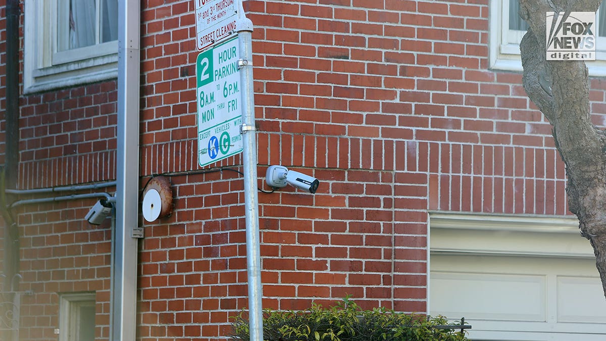 Security camera above the garage