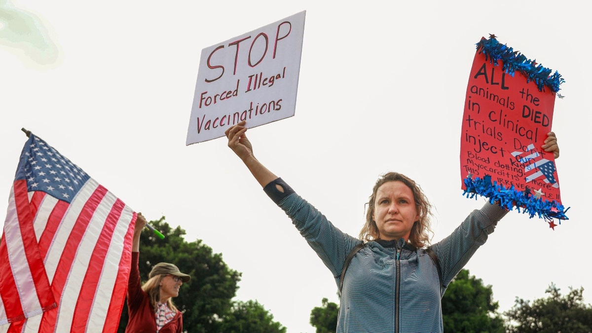 Anti-vaccine protesters