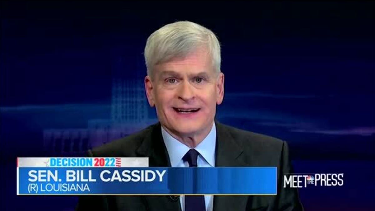 Sen. Bill Cassidy joins NBC's "Meet the Press" on Sunday. 