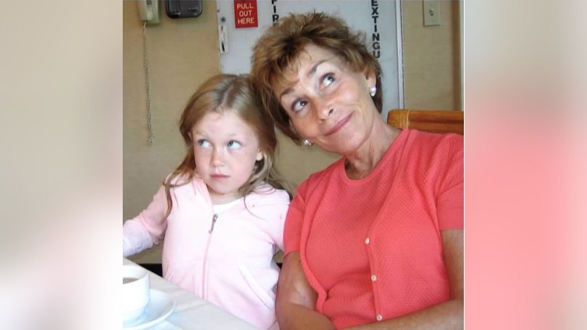 Sarah Rose Levy making a funny face with her grandmother Judge Judy