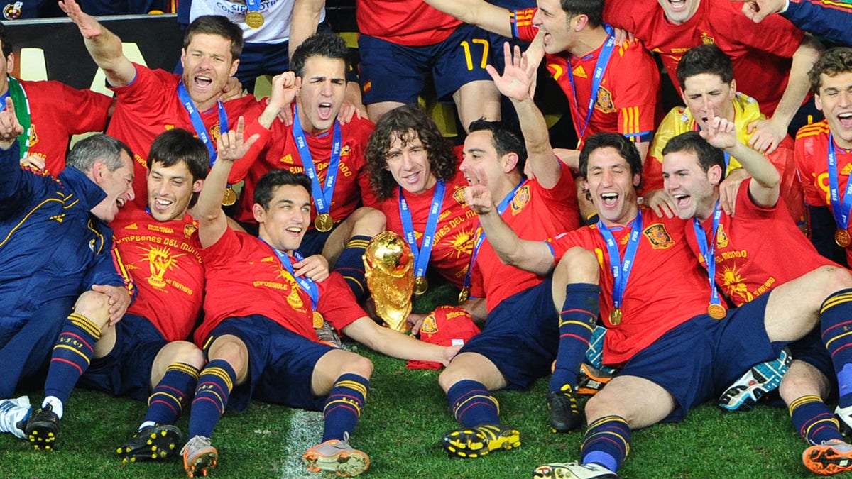 Spain celebrates the World Cup