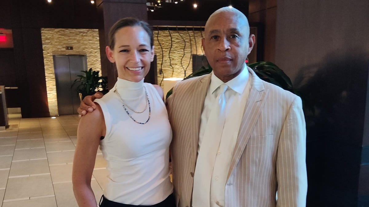 Alabama Democratic Party vice chair Tabitha Isner and chair Randy Kelley. 