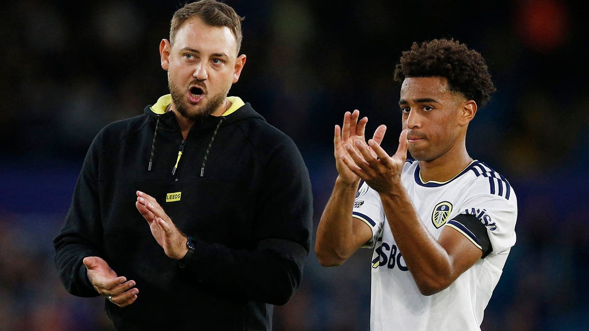 Tyler Adams with Leeds