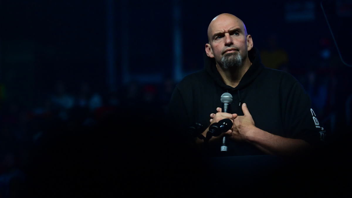 John Fetterman on stage