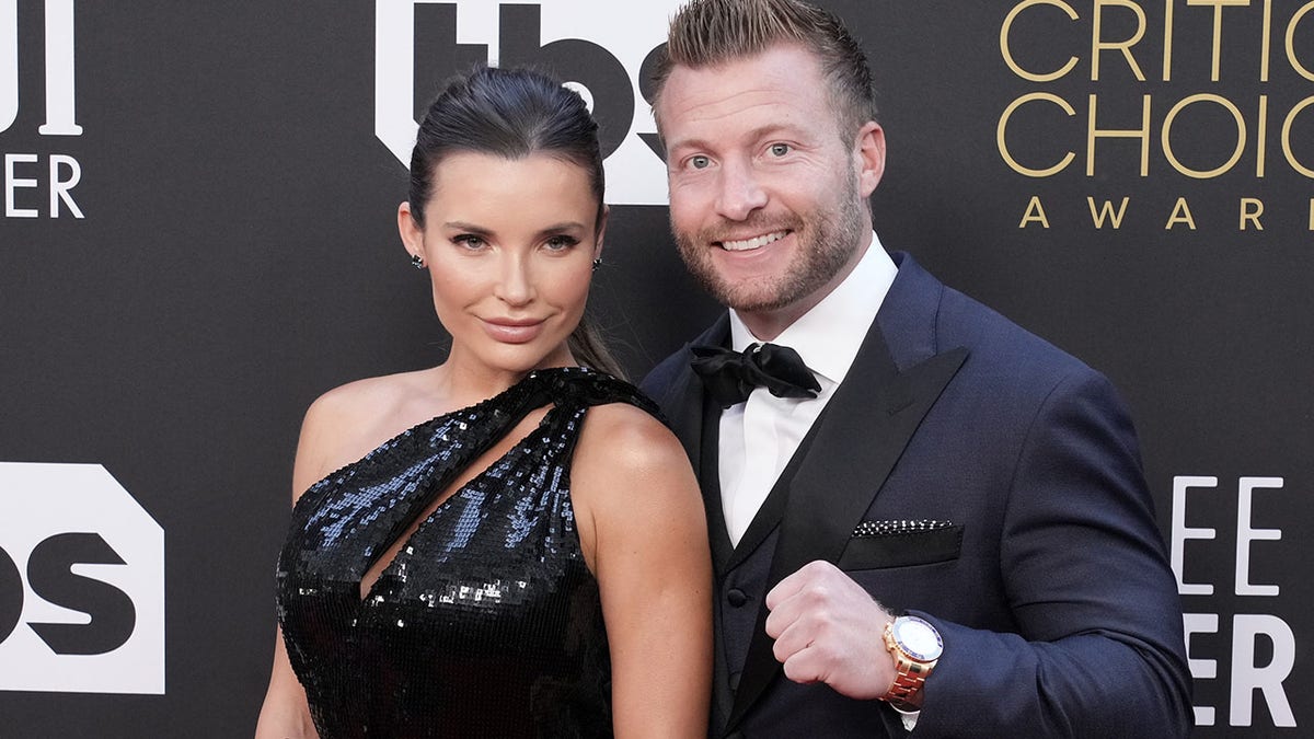 Veronika Khomyn and Sean McVay in March 2022