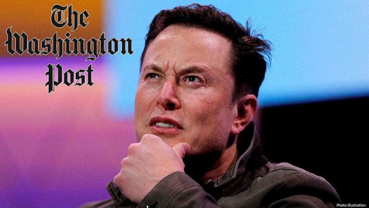 Washington Post Logo and Elon Musk