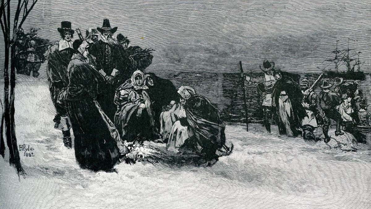 The Pilgrims land in Plymouth