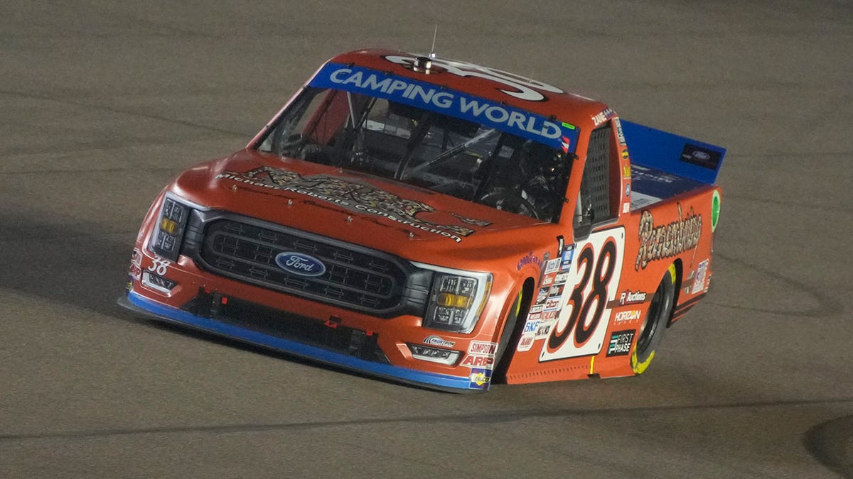 Zane Smith drives during the NASCAR Truck Series