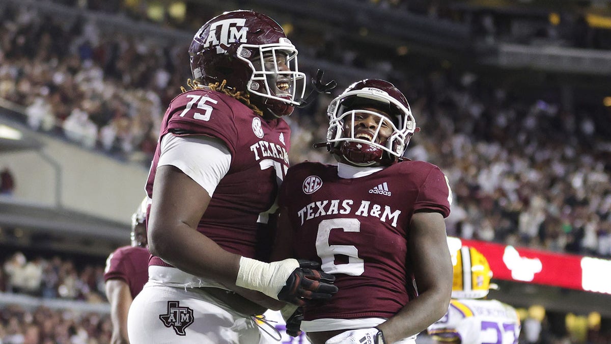 Aggies touchdown celebration against LSU