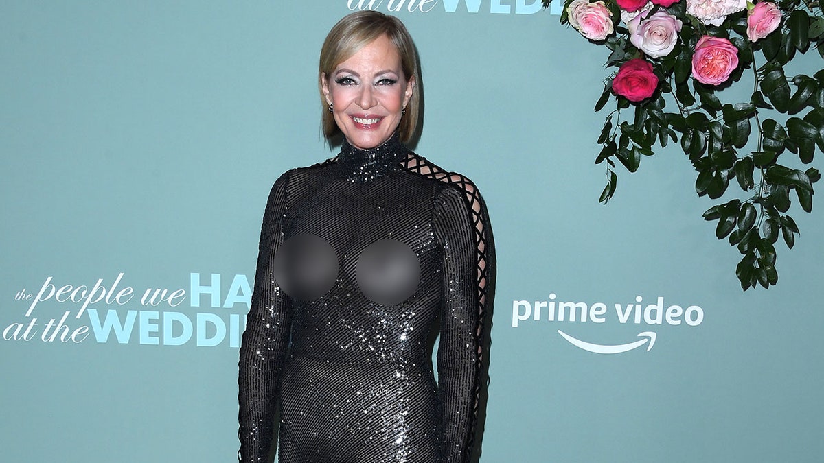 Allison Janney’s see-through surprise; 62-year-old goes sheer at ‘The People We Hate at the Wedding’ premiere