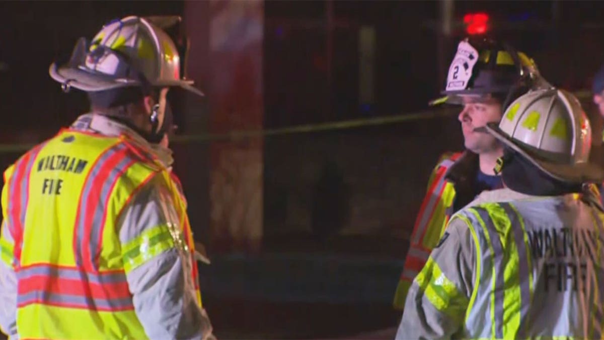 Weston Fire Department officials speak to each other after bus crash 