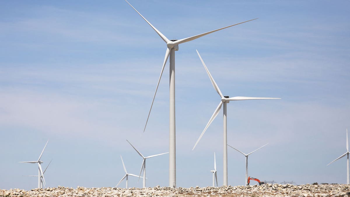 Wind turbines in California