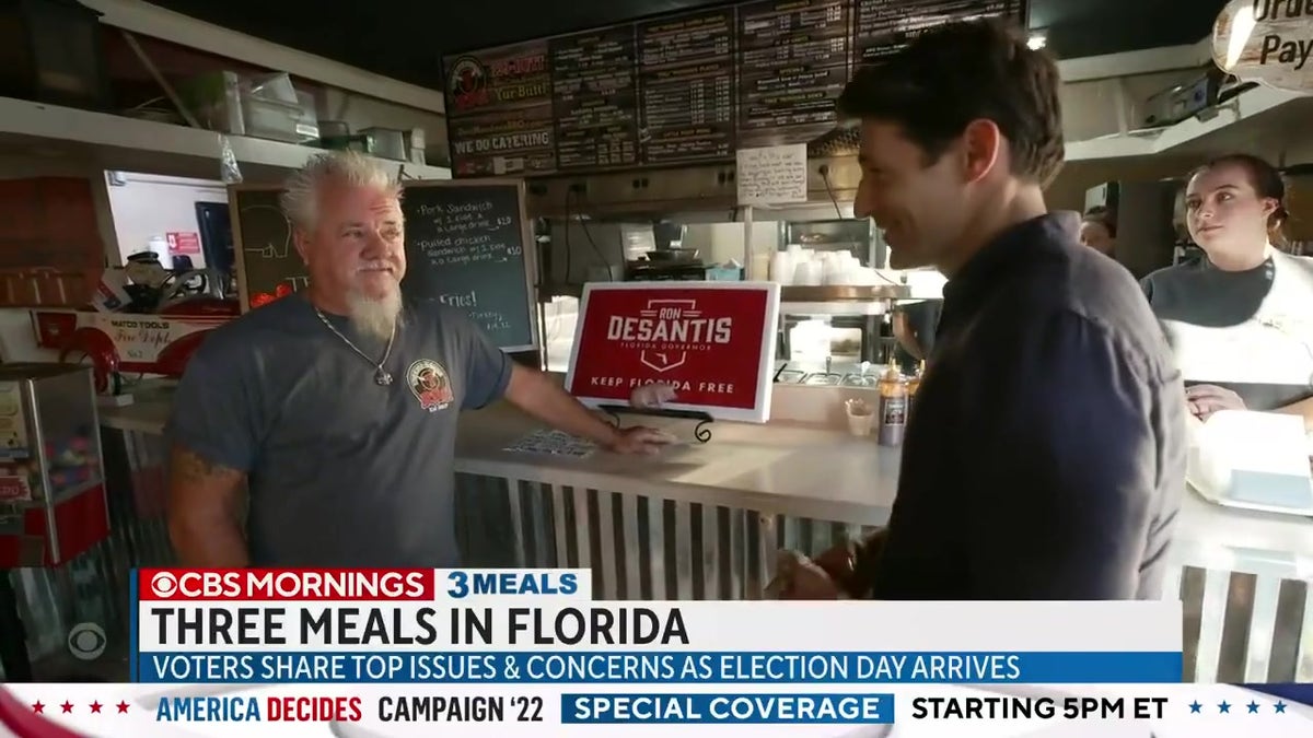 photo of Florida voter speaking to CBS