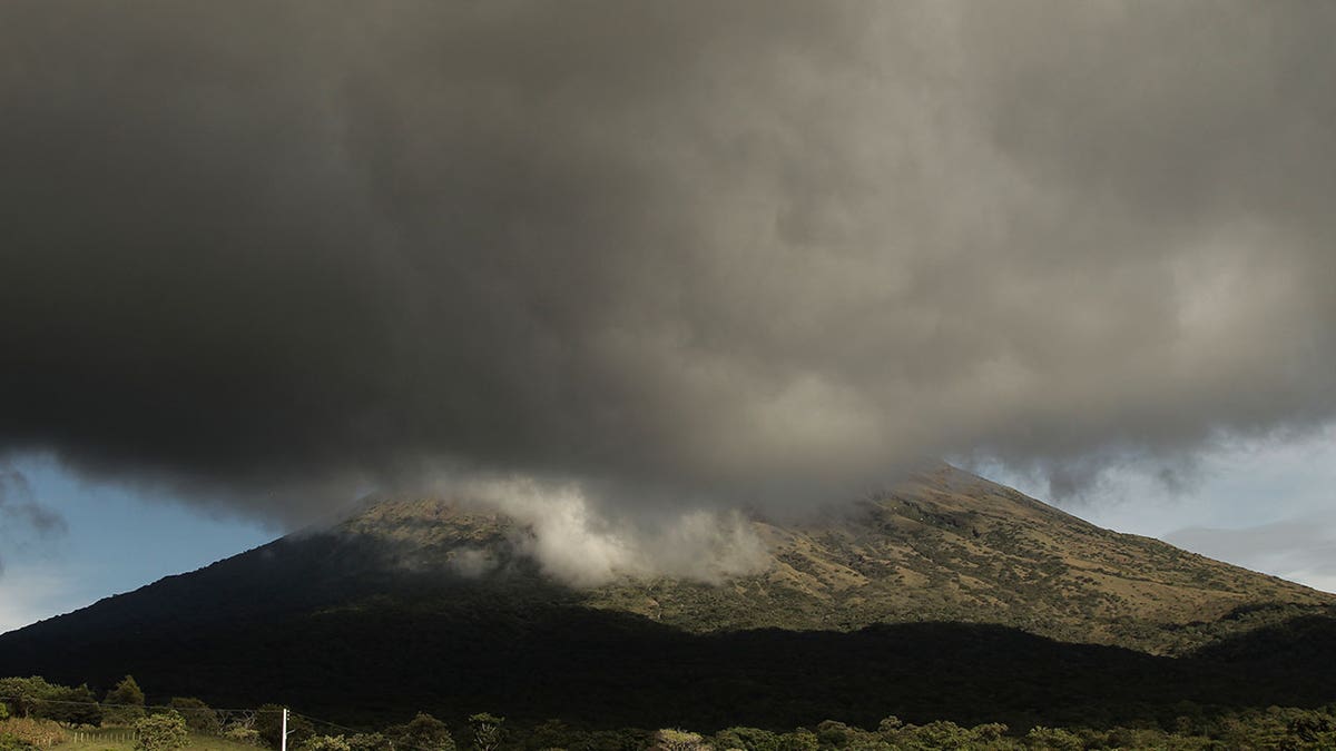 Volcano erupting in Central America