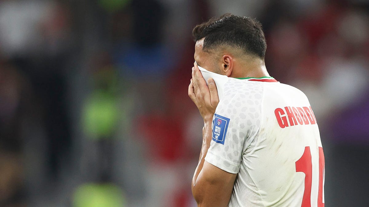 Iran player dejected