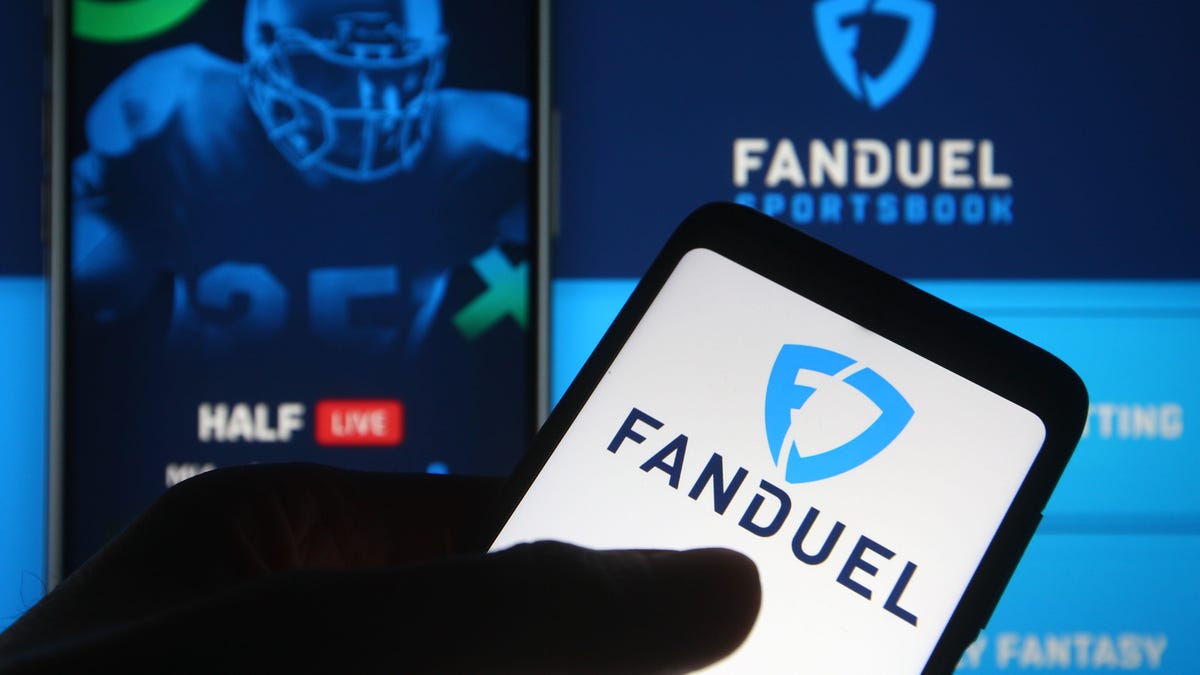 Generic view of FanDuel on cell phone
