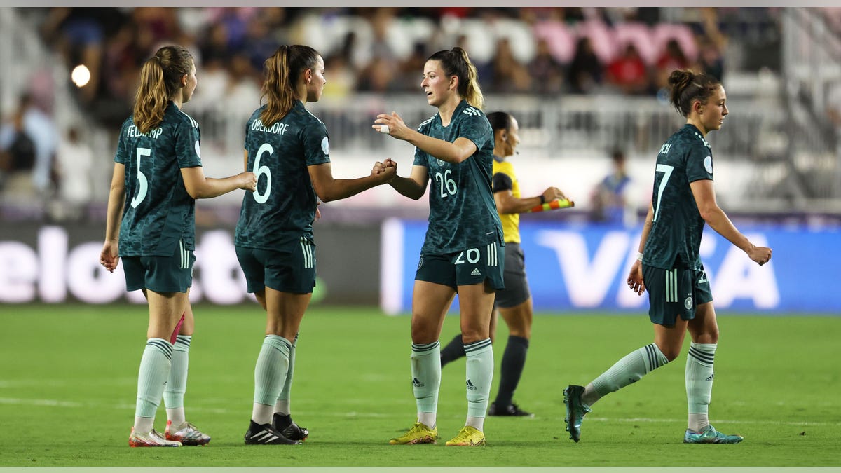 Germany celebrates goal